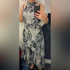 White House Black Market high neck midi dress size 8